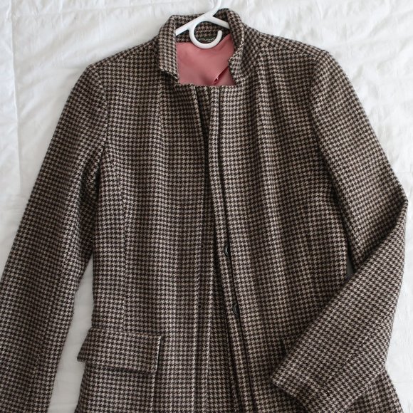 Eddie Bauer  Houndstooth Wool Blazer Coat - Picture 1 of 7